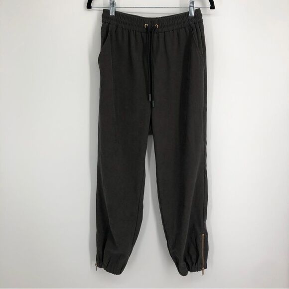 Zara Joggers Womens Small Gray Ankle Zips Casual Comfy - Picture 2 of 8